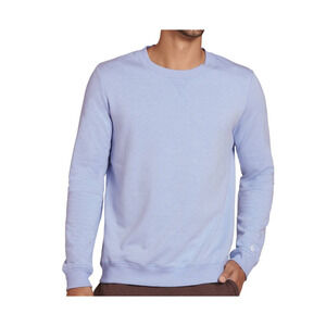 Jockey Mens Sweatshirt Crewneck Blend Fleece Lake Relaxed Sky Blue Logo Size XL